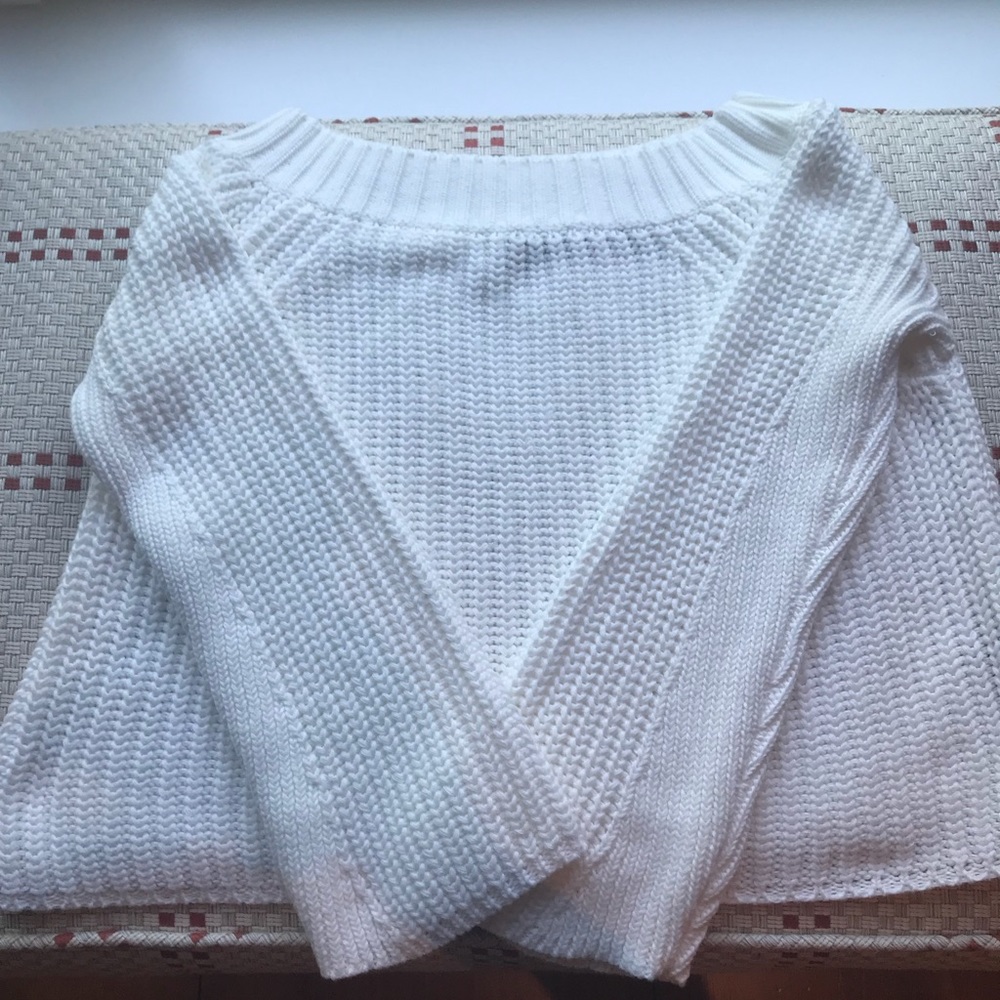 525 America white Crop sweater